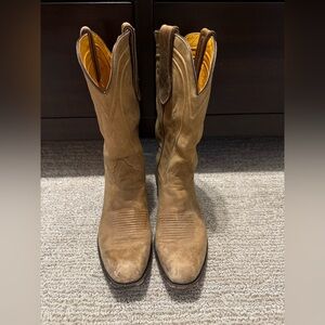 Vintage Brown Leather Western Cowboy Boots – Women’s 9.5B